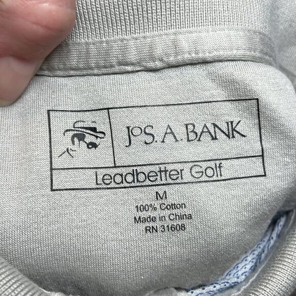 Jos A Bank Leadbetter Golf Shirt, greenish grey, Medium - Picture 4 of 5